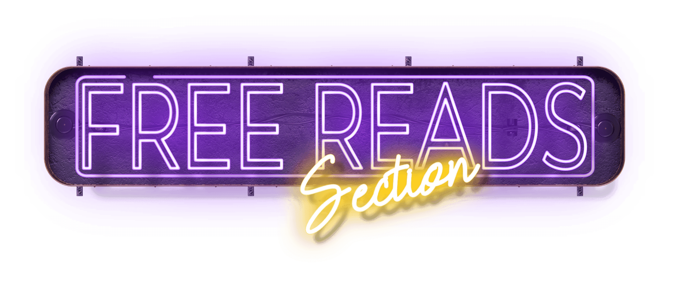 Neon Sign--Free Reads (No Wires)